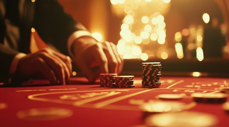 Tampilan permainan live dealer hukumtoto login dengan studio kamera multi